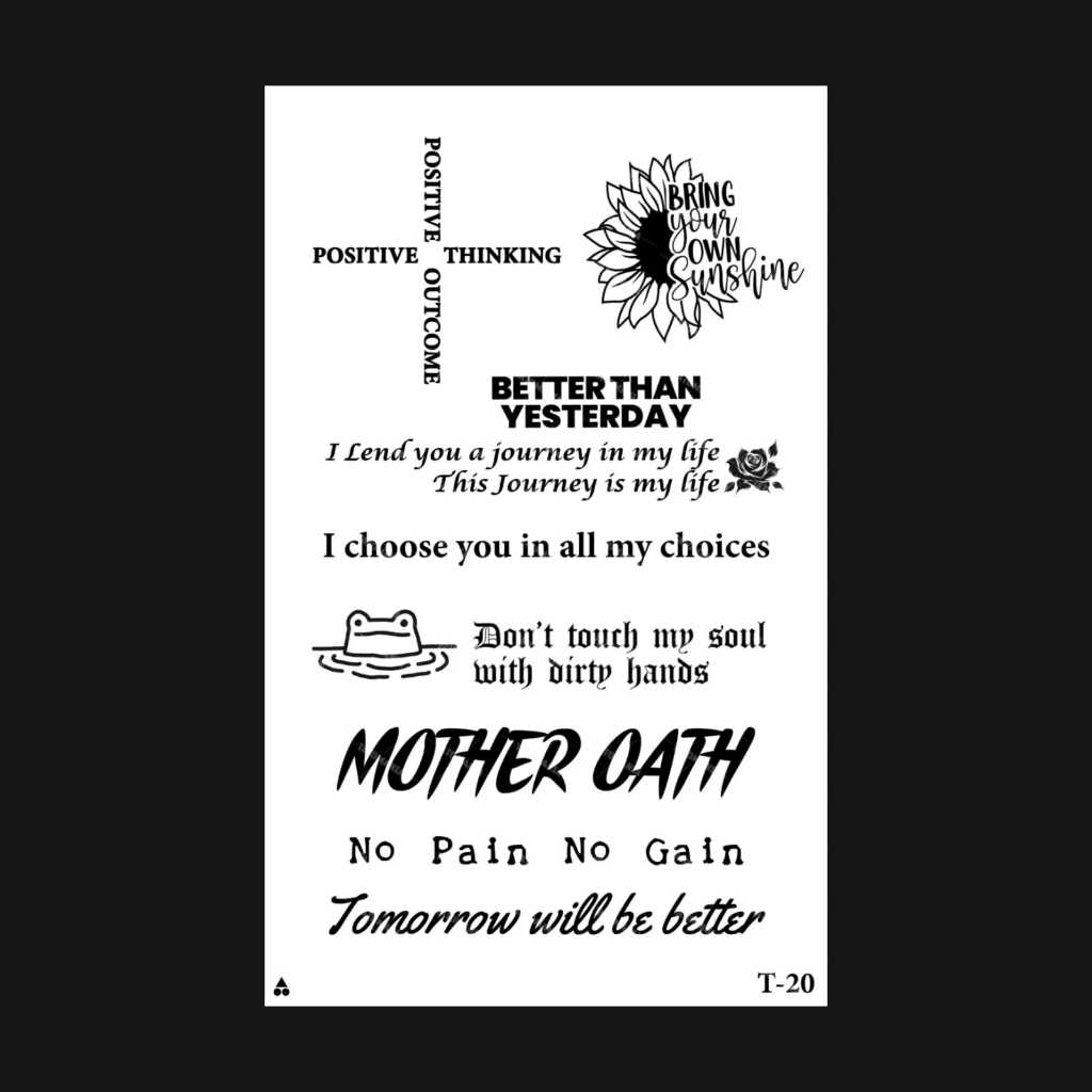 TM-Sticker tattoo temporary semi permanen Tulisan 20