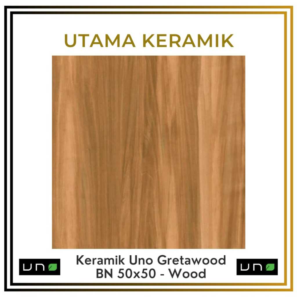 Keramik Uno 50x50 Gretawood Brown - Keramik 50x50 Motif Kayu