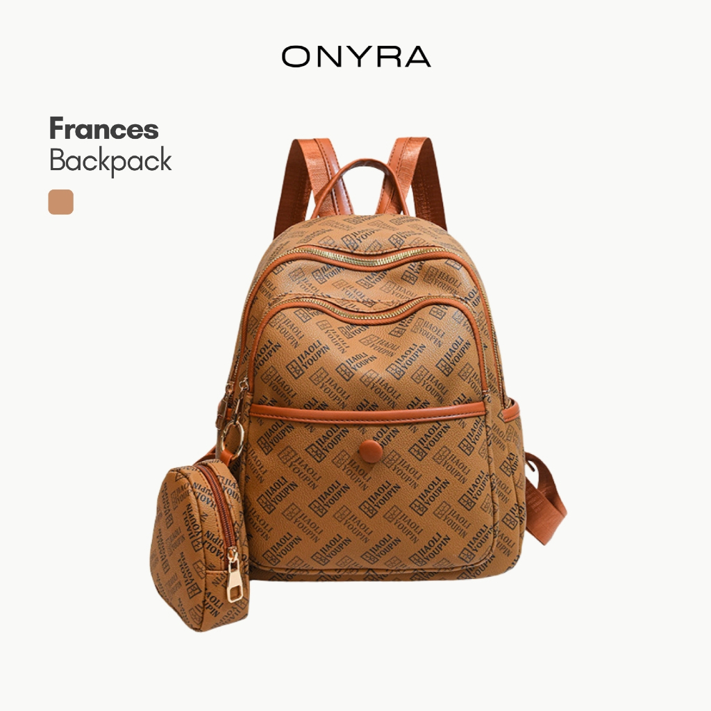 ONYRA Frances Bag Tas Ransel Wanita Woman Fashion Backpack Bahan Kulit Sintetis