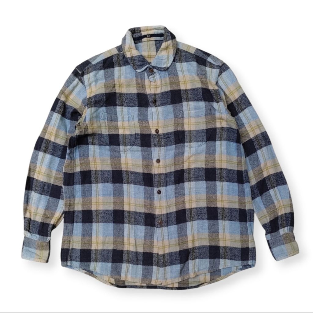45rpm Japanese Brand Plaid Shawl Collar Shirt