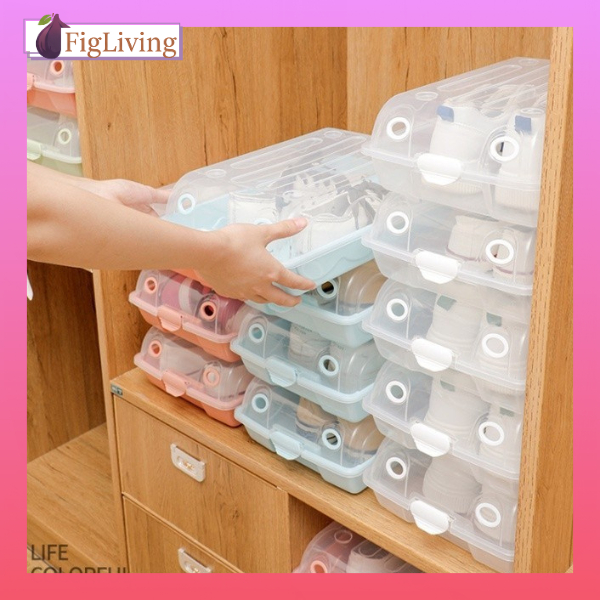 Kotak Sepatu Plastik Transparan Penyimpanan Kotak Sepatu Shoes Storage Box HL0199-KOTAK_SEPATU
