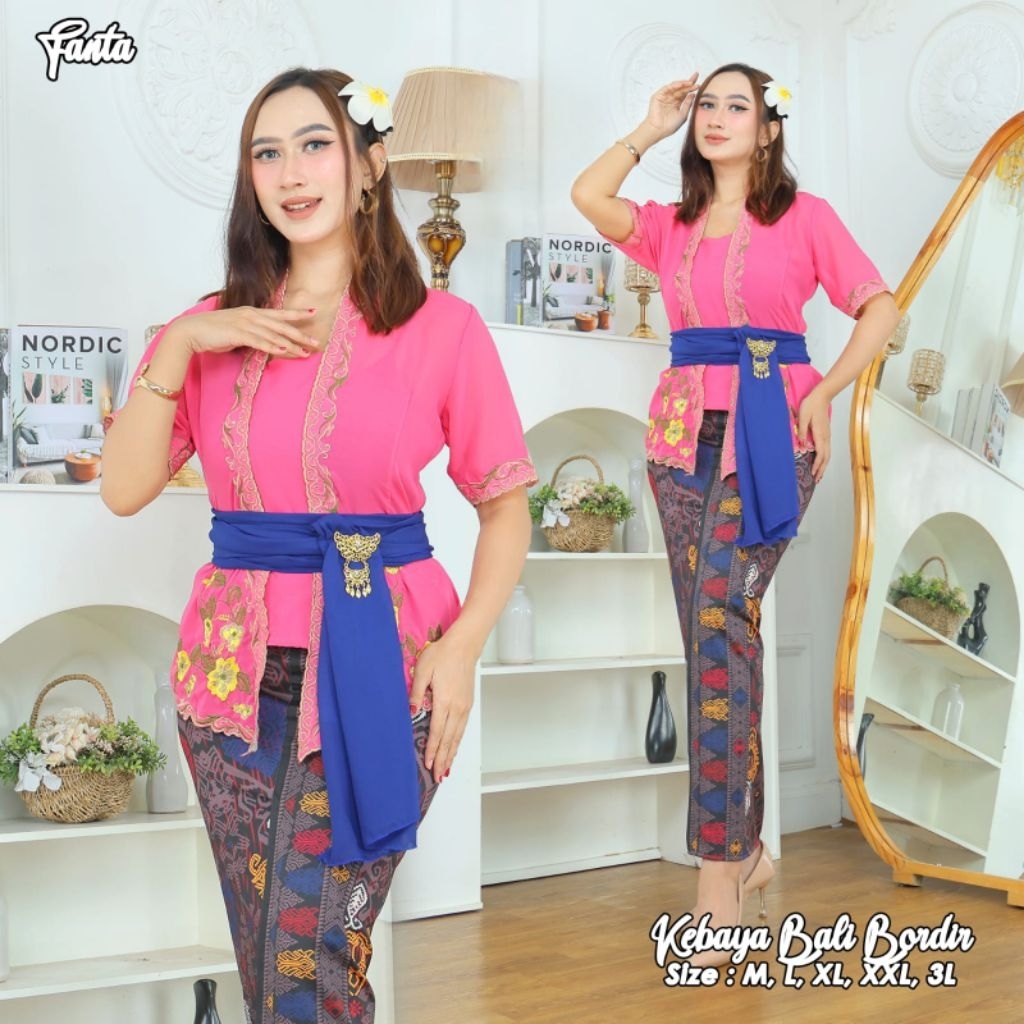SETELAN KEBAYA BALI LENGAN PENDEK // KEBAYA MODERN // KEBATA TERBARU // KEBAYA BALI