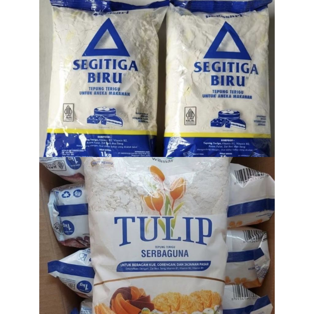 Aneka tepung segitiga biru 1 kg 1 dus