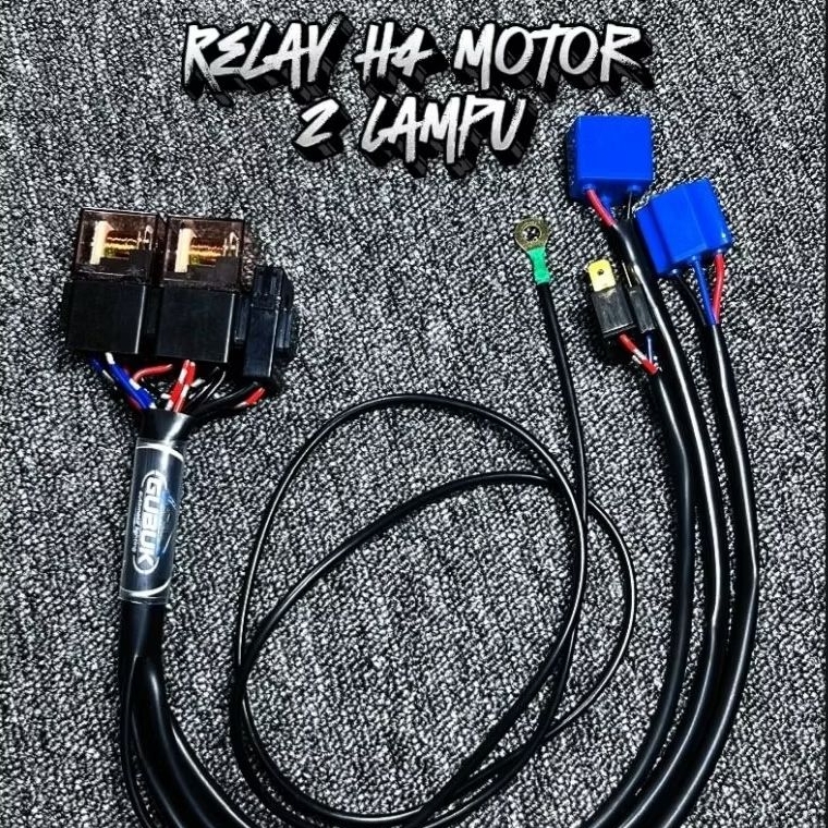 Relay H4 2 lampu untuk motor
