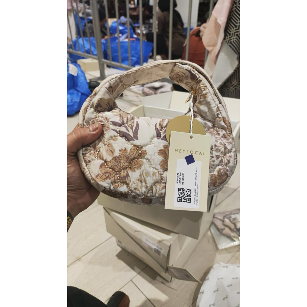 Heylocal - SAMAMU PRAYER SET KIDS IVORY Mukena Anak Original by Heylocal.id