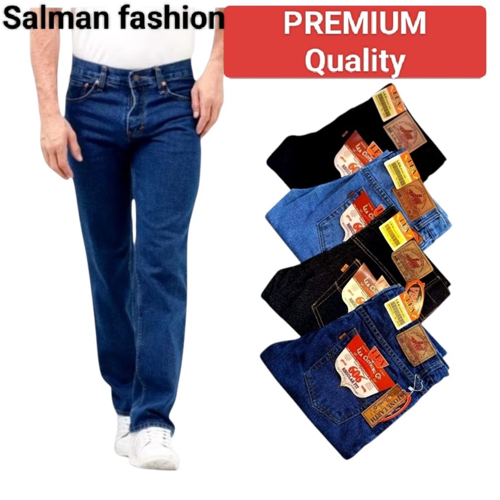 Celana Panjang Pria Jeans Pria Standar Reguler Levis Basic Lea Denim