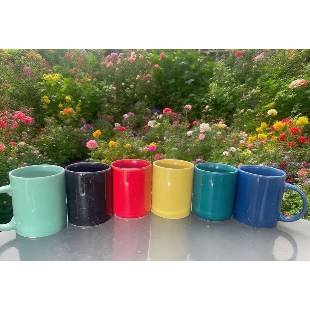 GELAS MUG WARNA CANTIK CANTIK/GELAS KERAMIK/GELAS SOUVENIR