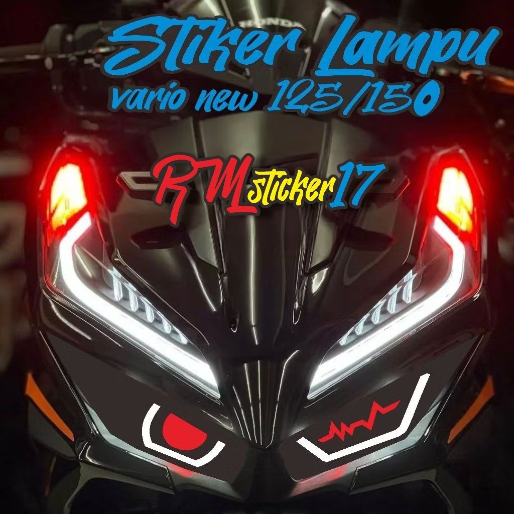Sticker Variasi Lampu Depan Vario New 125/150 Model Biled