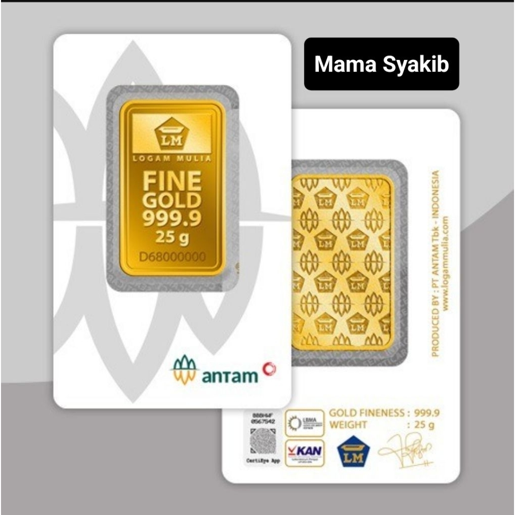 LM Emas 25 gram Antam Red Mark tahun 2026, logam Mulia