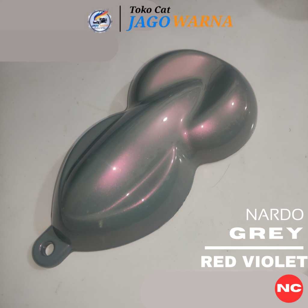 Paket Cat Nardo Grey & Efek Red Violet jenis NC, Cat Abu-abu 200ml + 100ml Lembayung Red Violet, Cat