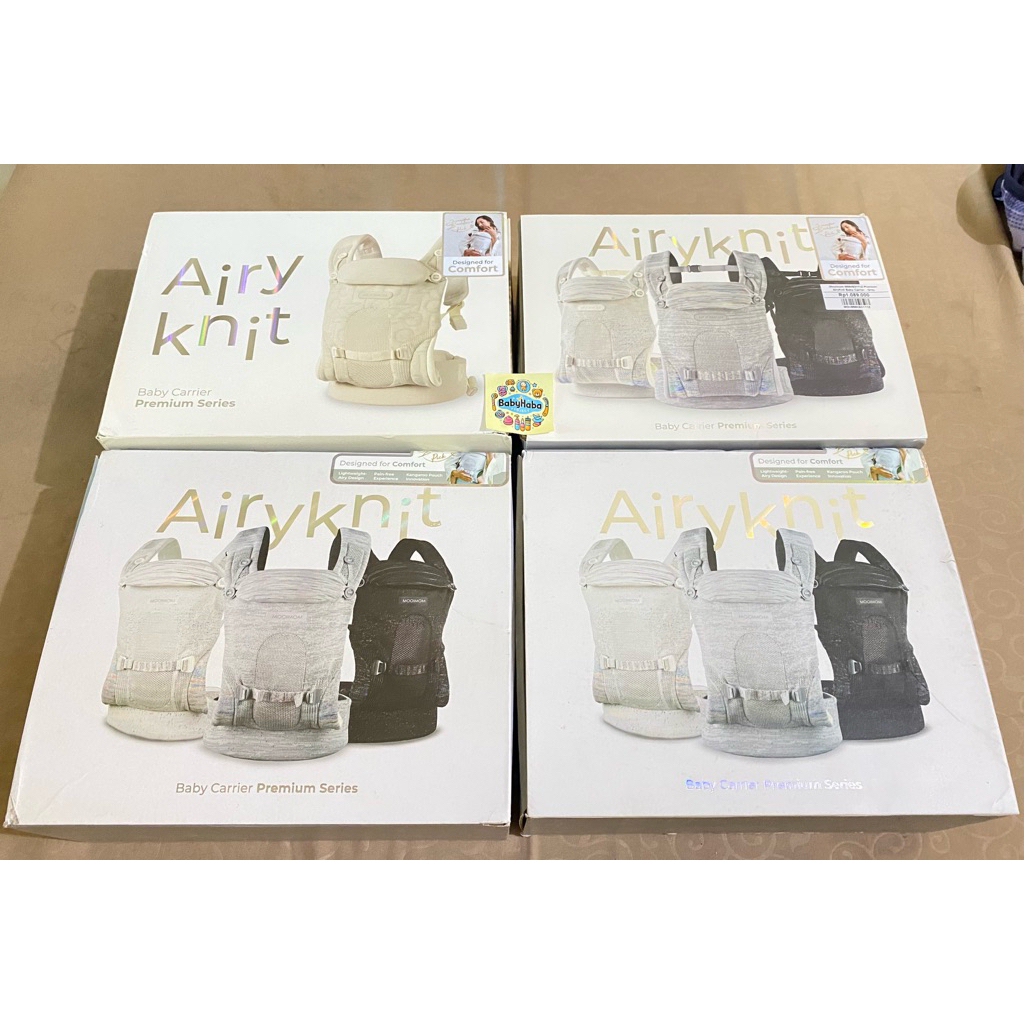 Gendongan SSC MOOIMOM AiryKnit / MOOIMOM Wonder carrier / MOOIMOM X Nero bianco ssc baby carrier