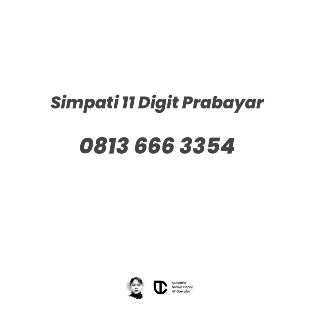 Kartu perdana nomor cantik simpati 11 digit ekor 354