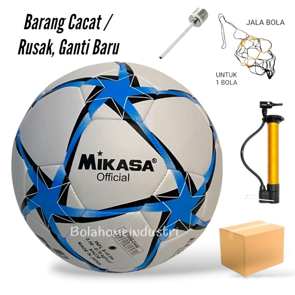 Bola Sepak MIKASA ELSTAR Size 5 Asli Jahit . Bola Kaki no 5 . Bola Kaki Pria Dewasa Lapangan Besar