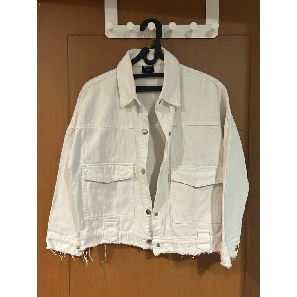 jacket denim white this is april