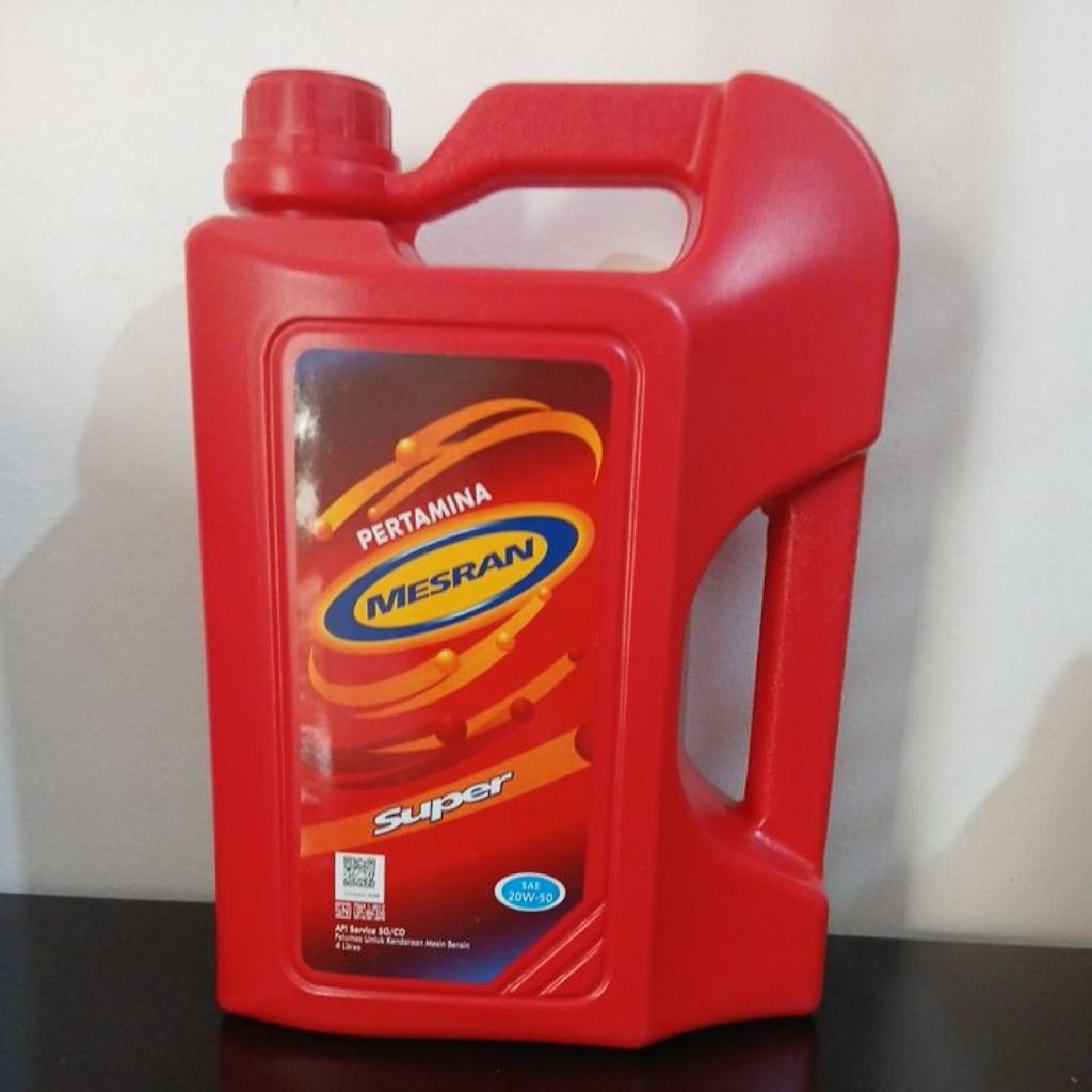 OLI MESRAN SUPER 4 LITER 20W-50 OLI MESIN BENSIN