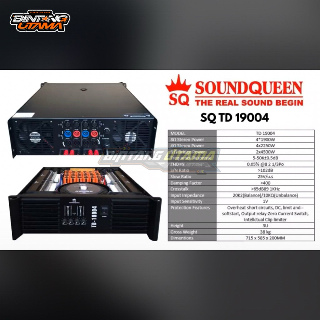 power td 19004 4chanel soundqueen power 4chl