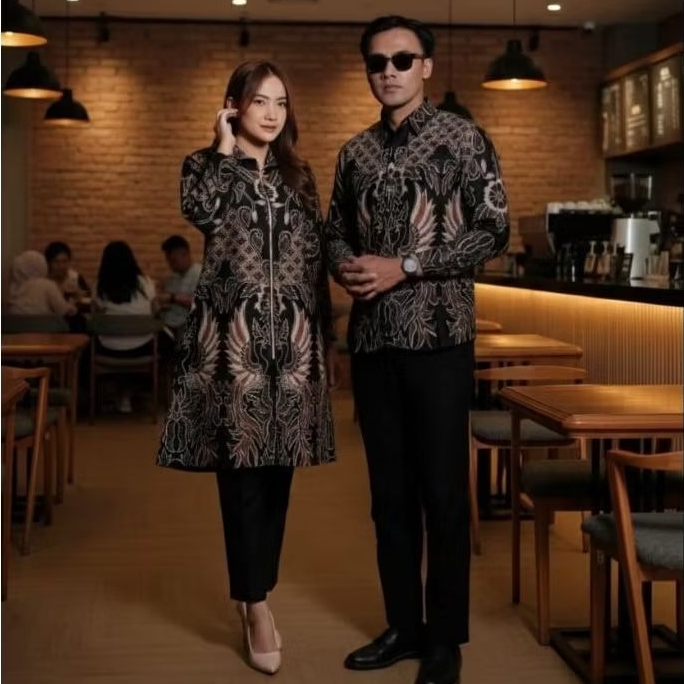 BATIK PASANGAN COUPLE MoTif NiKiTA Atasan Batik kantoran Baju