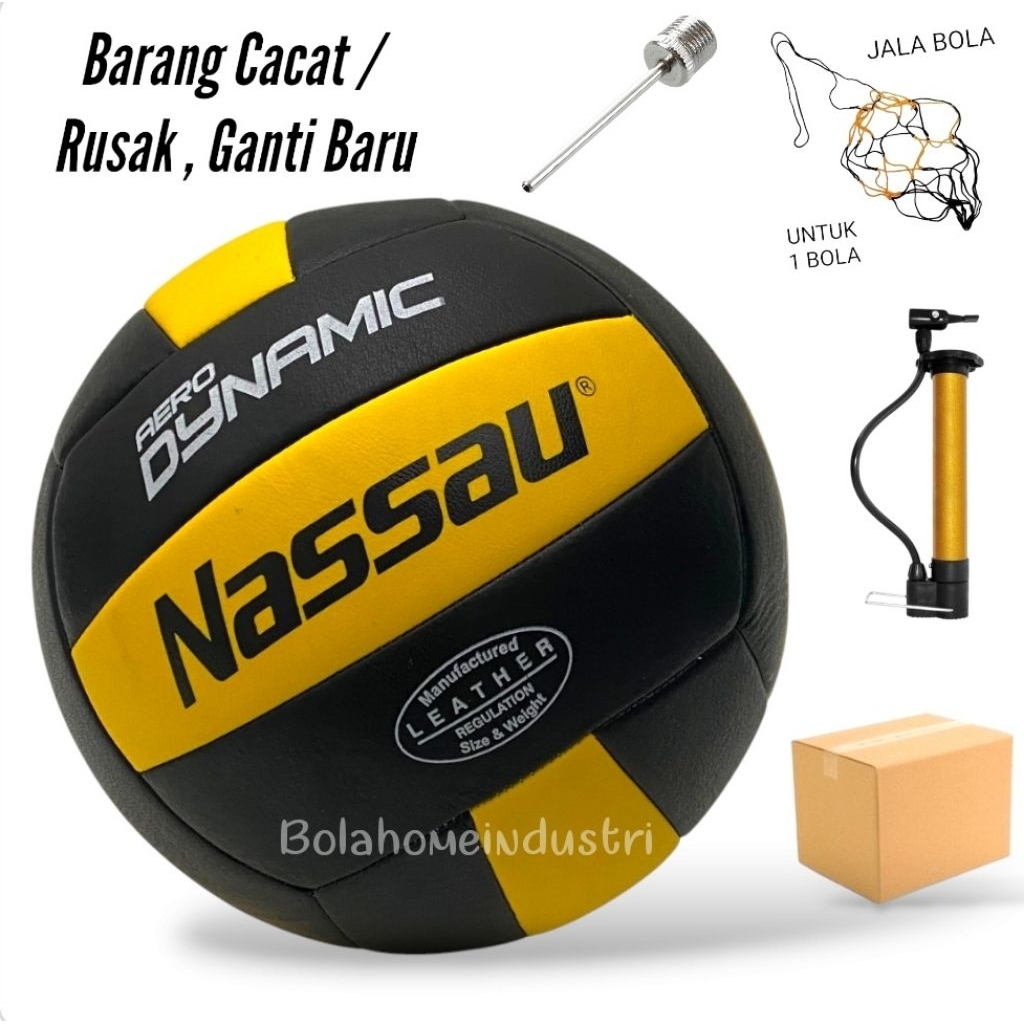Bola Volly NASSAU DINAMIC Size 5 Asli Jahit . Bola Voly Nassau Volley Voli