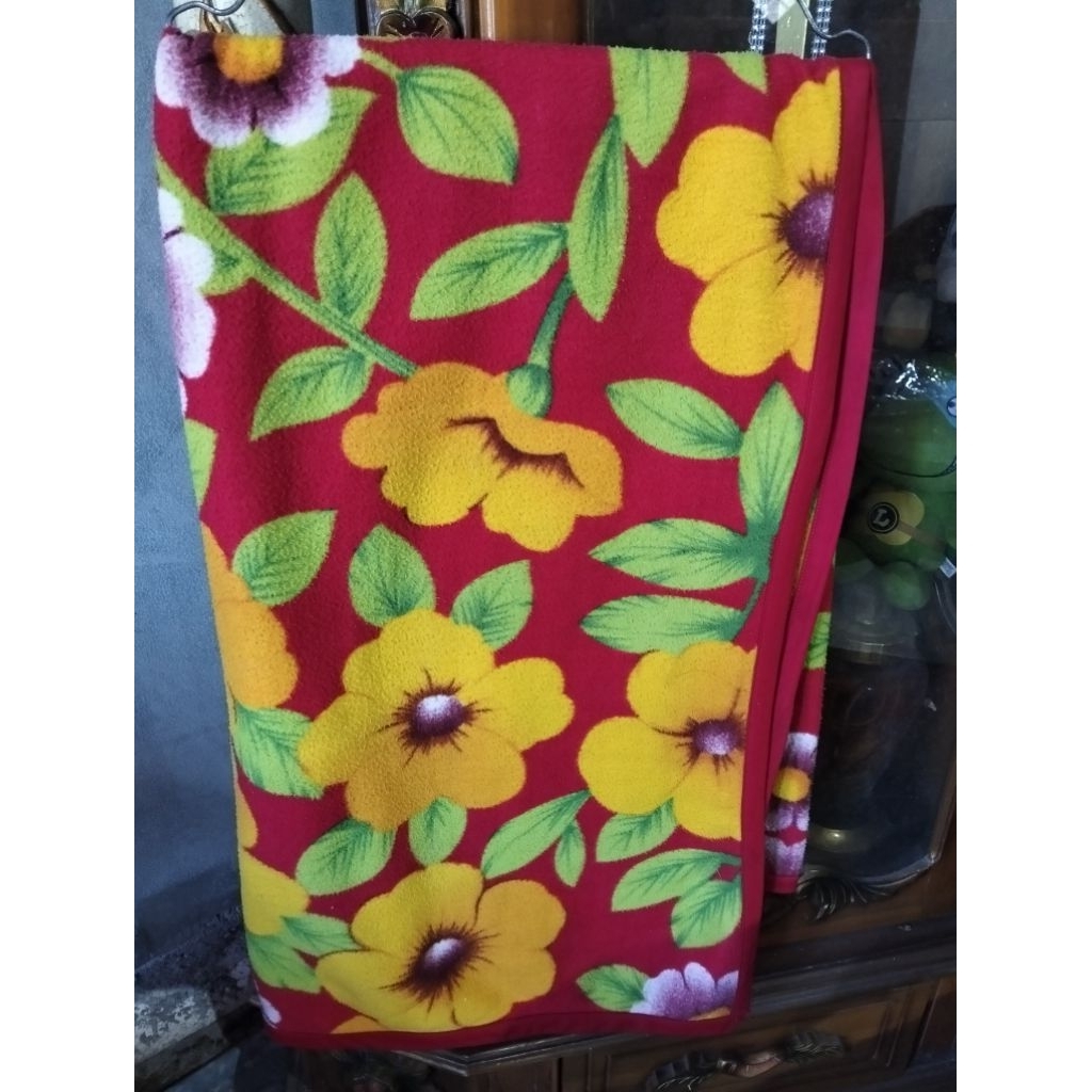 preloved selimut dewasa bunga