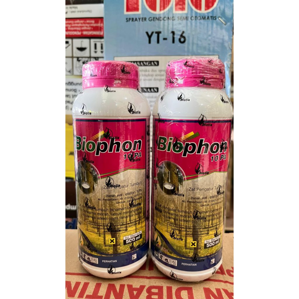 zat pengatur tumbuh Biophon 10PA perangsang latex getah karet kemasan 500ml