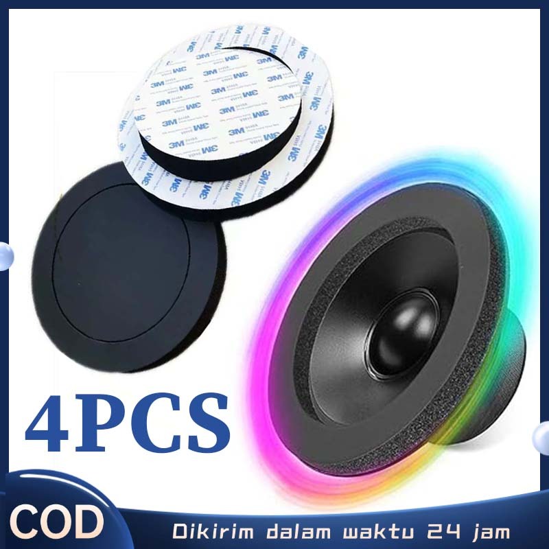 4pcs Peredam Audio Mobil Busa Box Speaker Peredam Suara Ring Busa Peredam Speaker