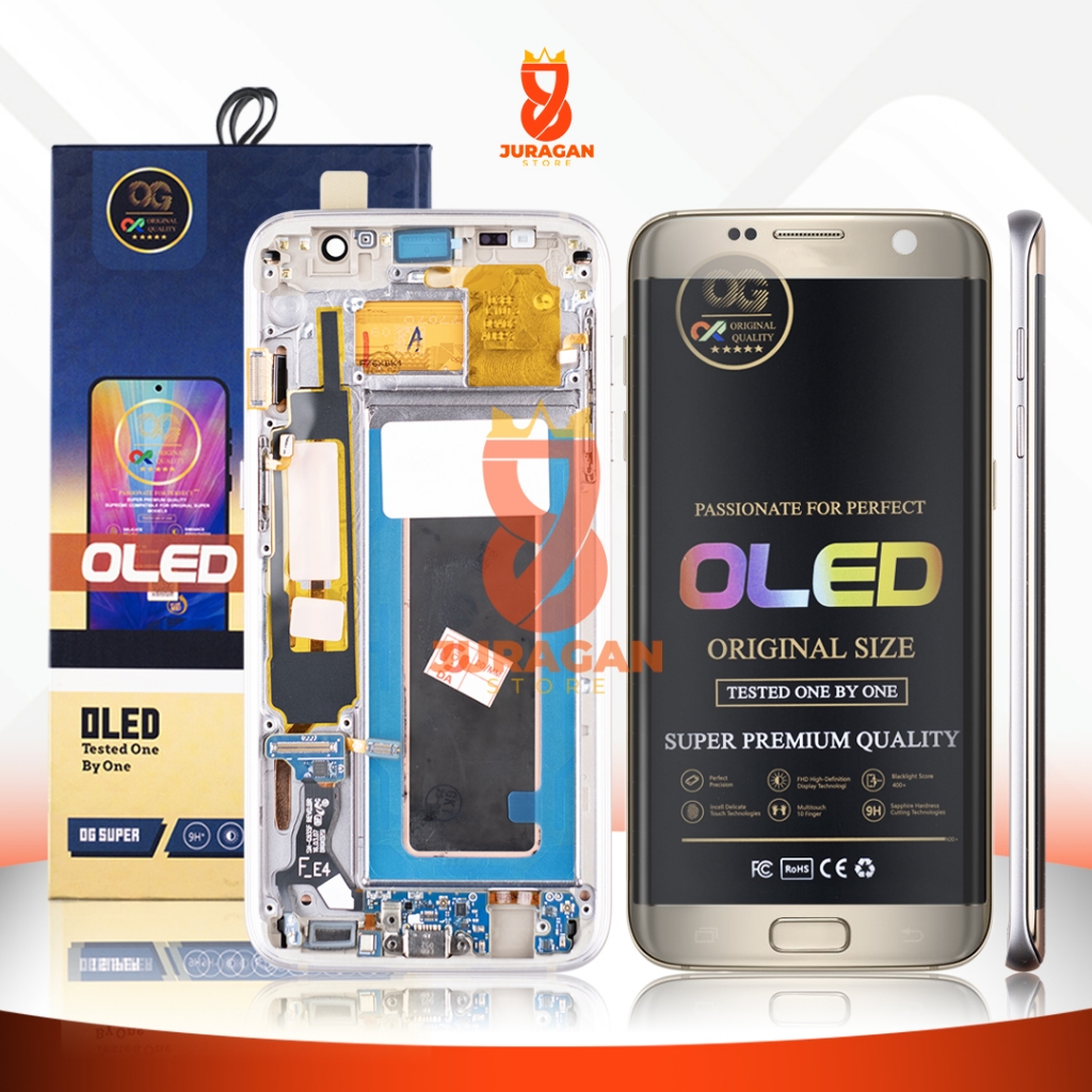 LCD TOUCHSCREEN SAMSUNG GALAXY S7 EDGE G935 FRAME ORIGINAL