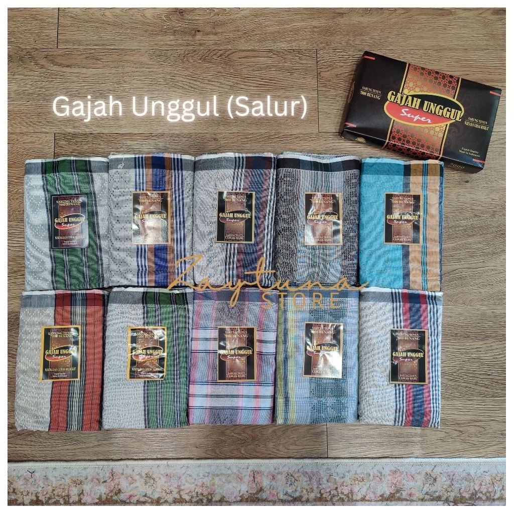 SARUNG GAJAH UNGGUL SALUR | 1/2 Kodi | SARUNG SHOLAT PRIA DEWASA