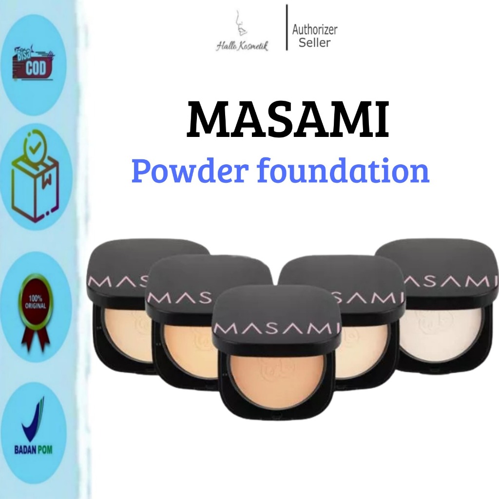MASAMI Forever Matte Blurring Foundation Powder Compact Powder Bedak Padat Oil Control ORIGINAL 100&