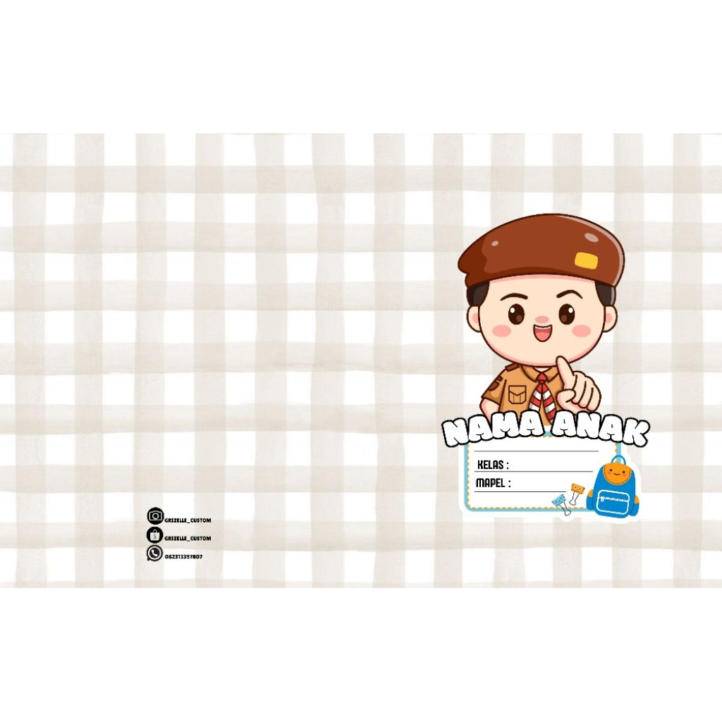BUKU TULIS SEKOLAH CUSTOM COVER & ISI / BUKU TULIS FOTO ANAK / BUKU TULIS CUSTOM DESAIN (COWOK)