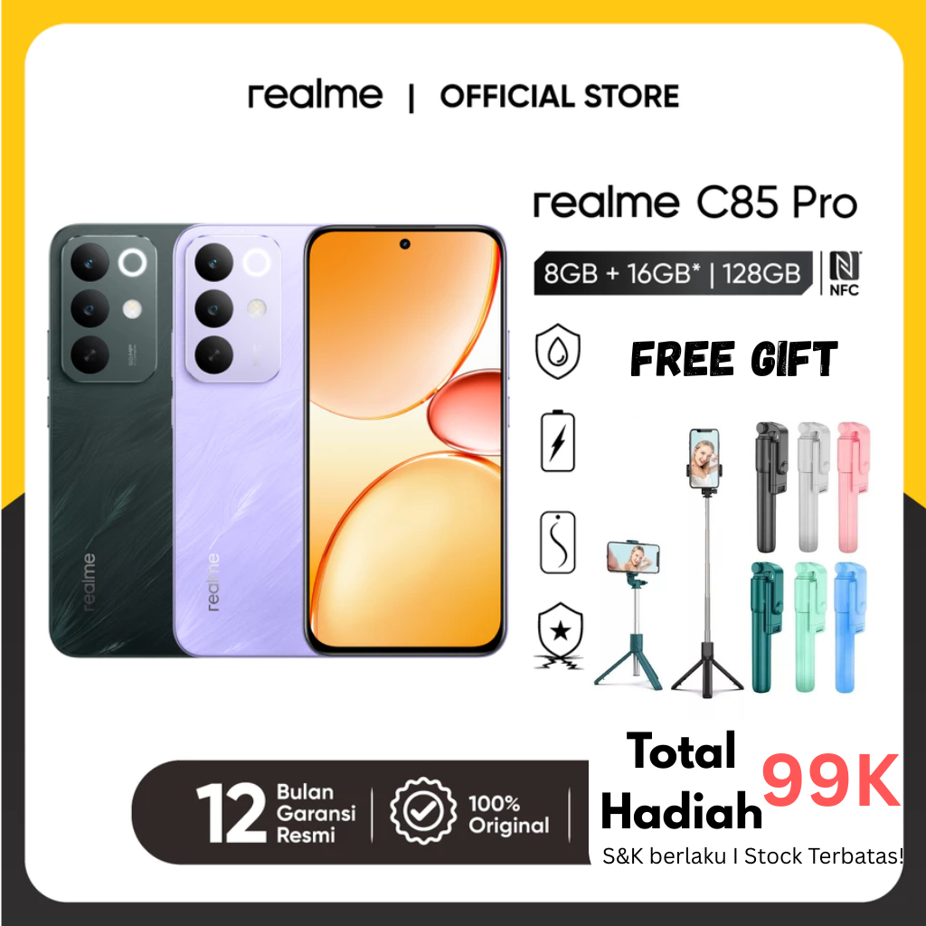[Free Gift Tripod Mini] realme C85 Pro 8GB+16GB*/128GB 8GB+16GB*/256GB I  (7000mAh Titan Battery | I