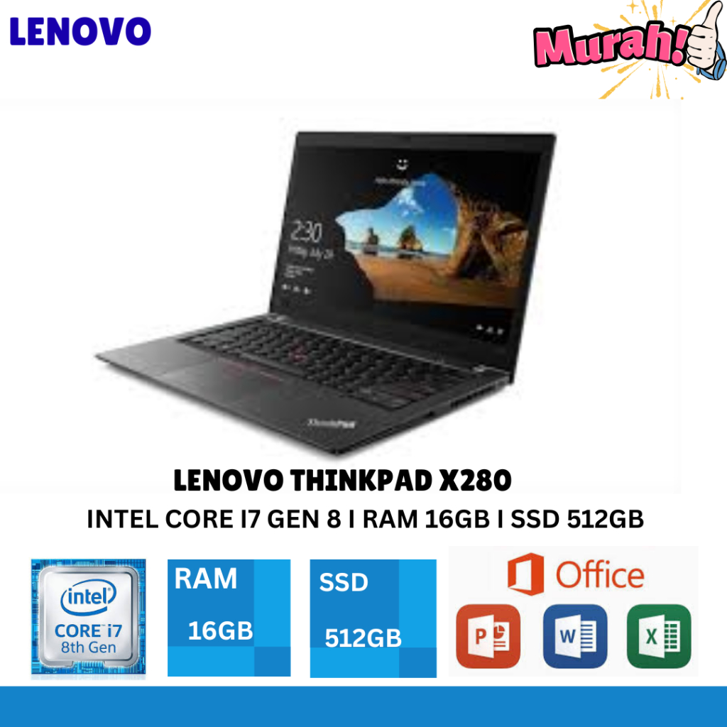 Laptop Lenovo Thinkpad X280 Core i5 Gen 8 ,Core i7 Gen 8 I Ram 16GB SSD 1 TB Nvme
