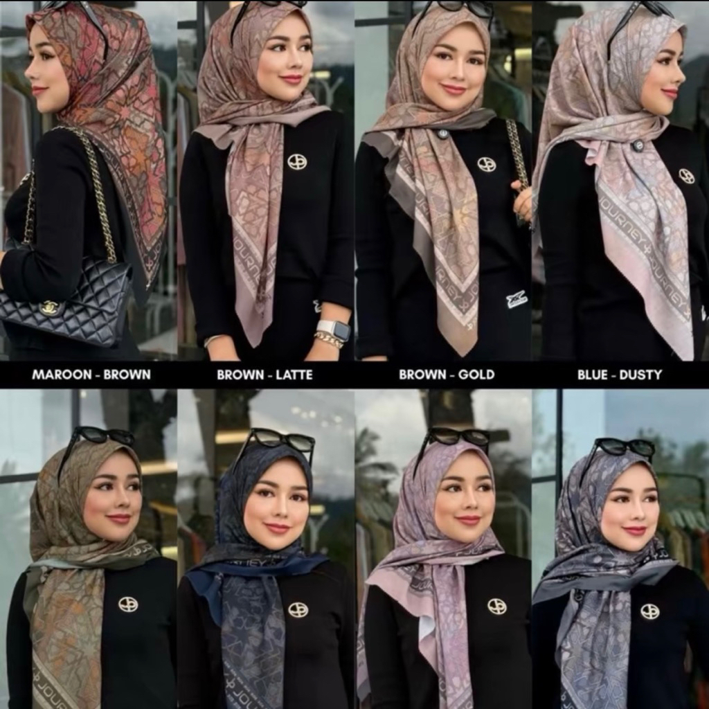KAREEM SERIES TERBARU JOURNEY SCARVES ORIGINAL jp ori HIJAB VOAL SEGIEMPAT