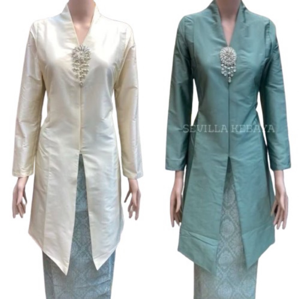 Atasan Saja Kebaya Tunik Melayu Kebaya Kondangan Modern Kebaya Pesta Kebaya Polos Baju Kebaya Tafeta