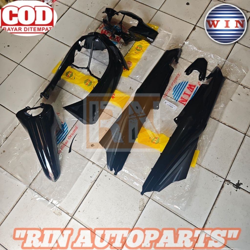 FULLSET ALUS BODY HALUS SET VEGA ZR 5D9 WARNA HITAM FULL  MERK ORIGINAL WIN FULL BARCODE WINFULLSET 
