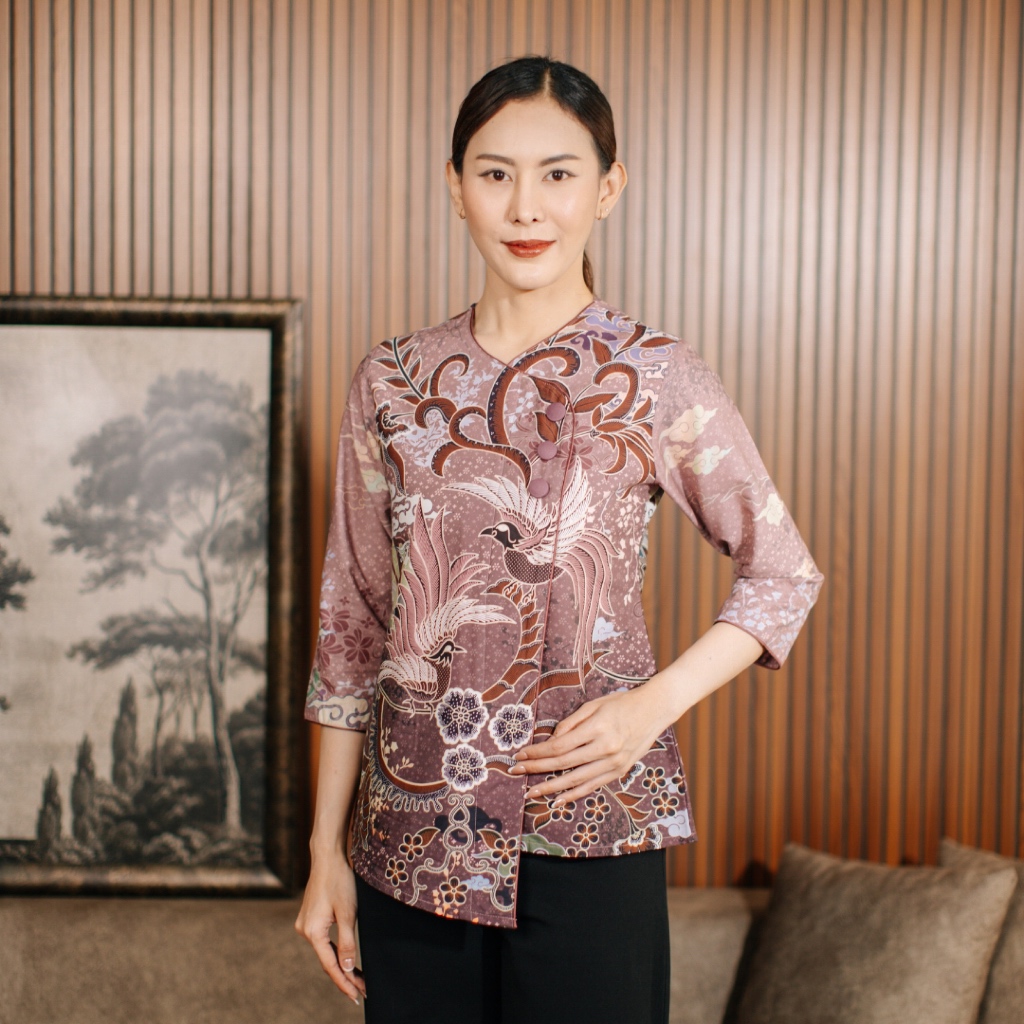 Batik Adyatma Wanita Namora Lilac Blouse