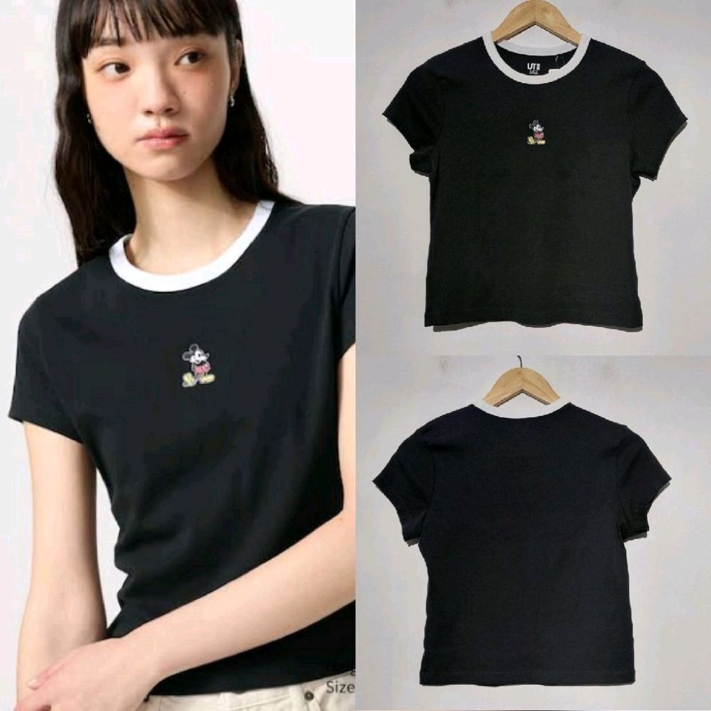 UNIQLO KAOS UT DISNEY MINI HITAM BARU ASLI ORIGINAL