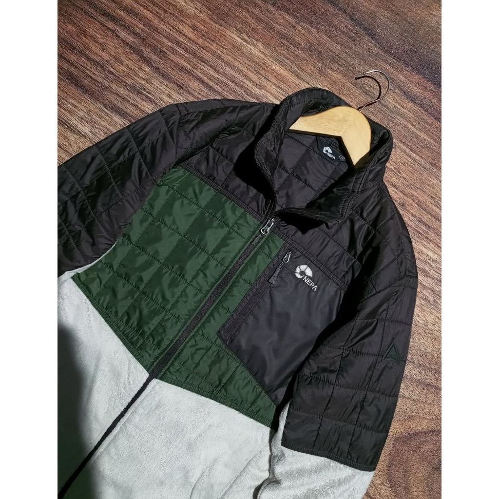 JAKET NEPA ULTRALIGHT KOMBINASI BAHAN ART BORDIR PRIA/UNISEX SECOND PRELOVED