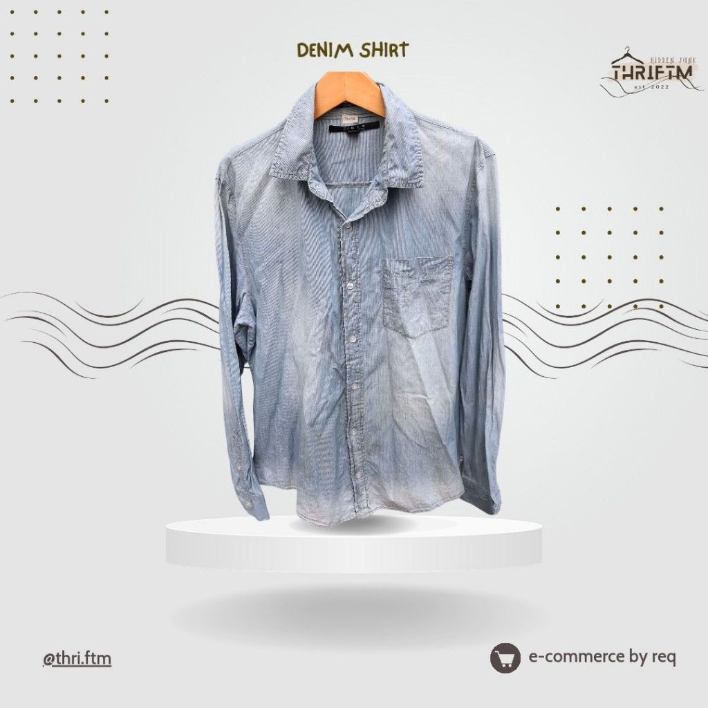 Kemeja Lengan Panjang Denim by 21 Men