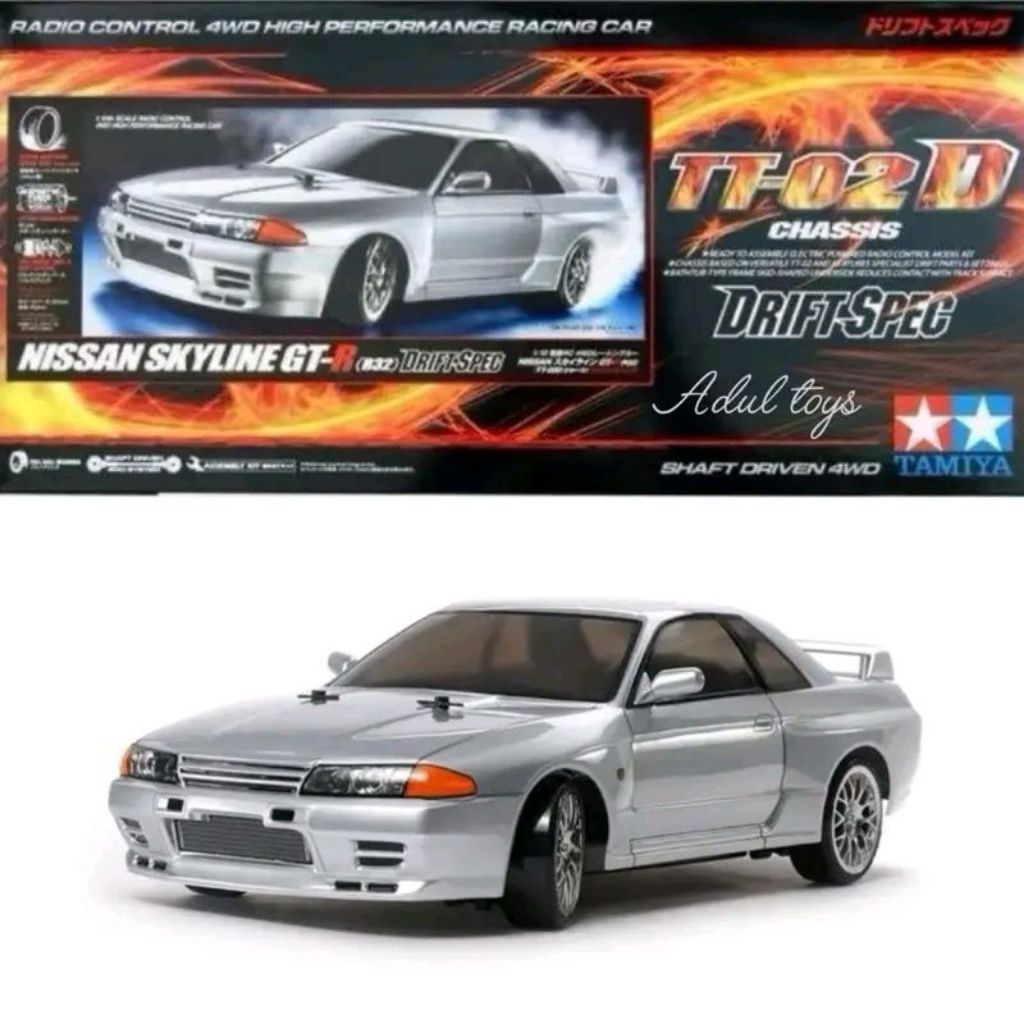 58651-60A TAMIYA RC 1/10  HIGH PERFORMANCE RACING CAR NISSAN SKYLINE GT-R (R32) (TT-02D CHASSIS) DRI
