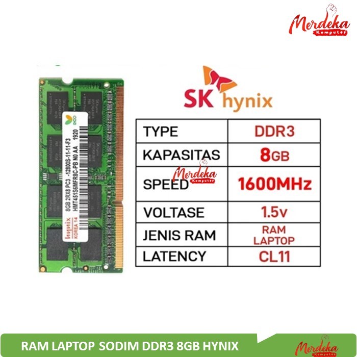 RAM Sodim DDR3 8GB 12800 Hynix