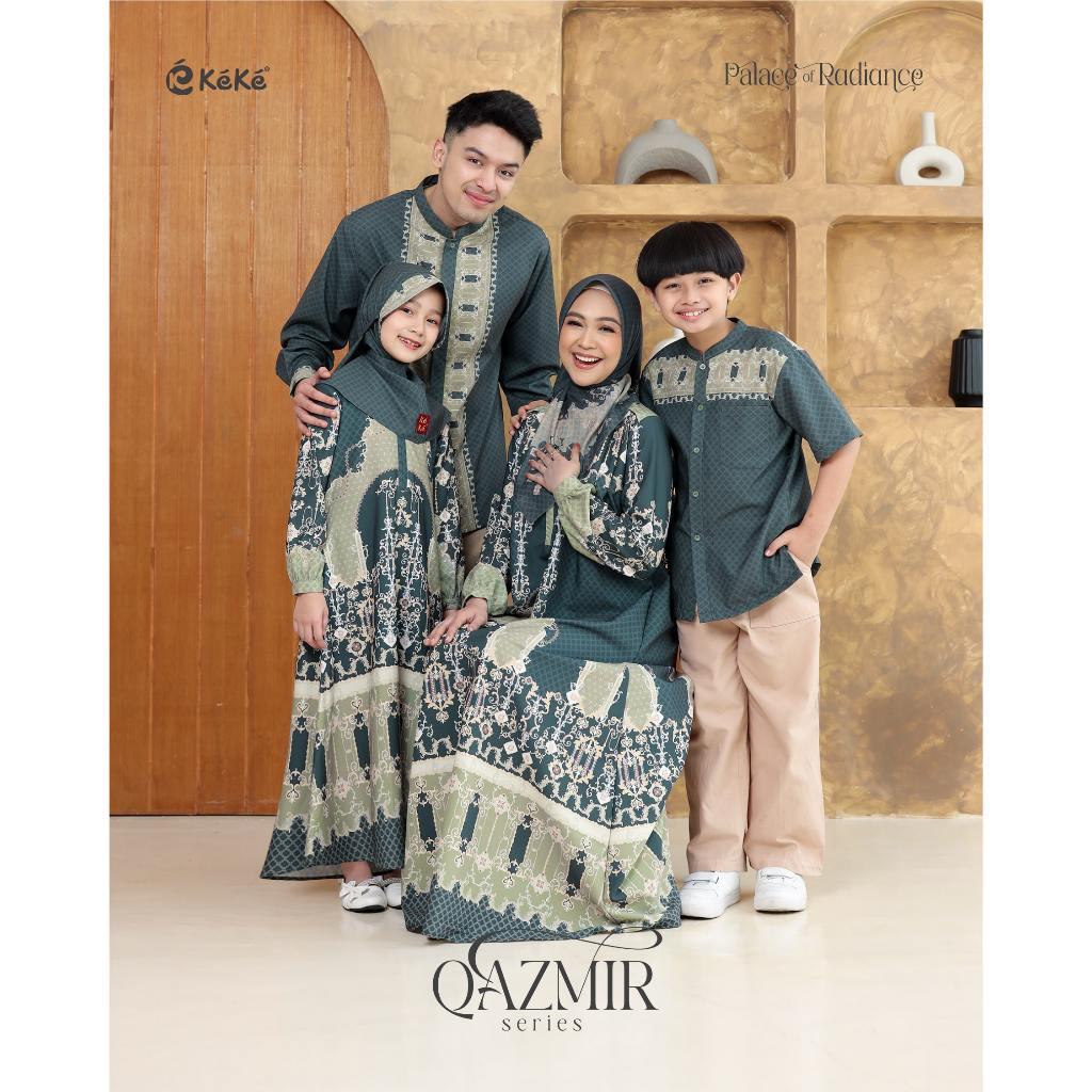 Couple Keluarga 2026 Sarimbit KeKe QAZMIR FAMILY PINE GROOVE Gamis KeKe Terbaru Baju Couple Keluarga
