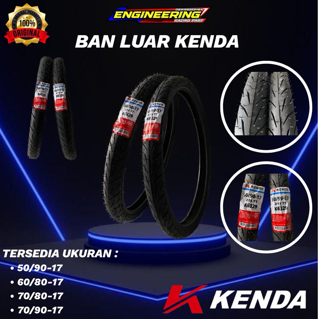 BAN LUAR DRAG/BAN CACING RING 17 50/90 & 70/80 BAN LUAR CACING NYLON KENDA