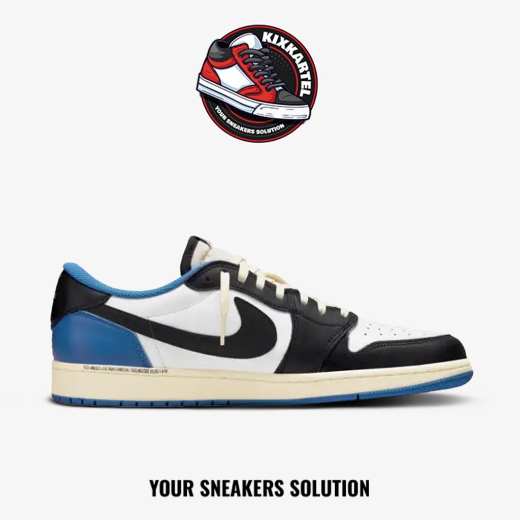 Nike Air Jordan 1 Low x Travis Scott x Fragment Blue White Black Authentic