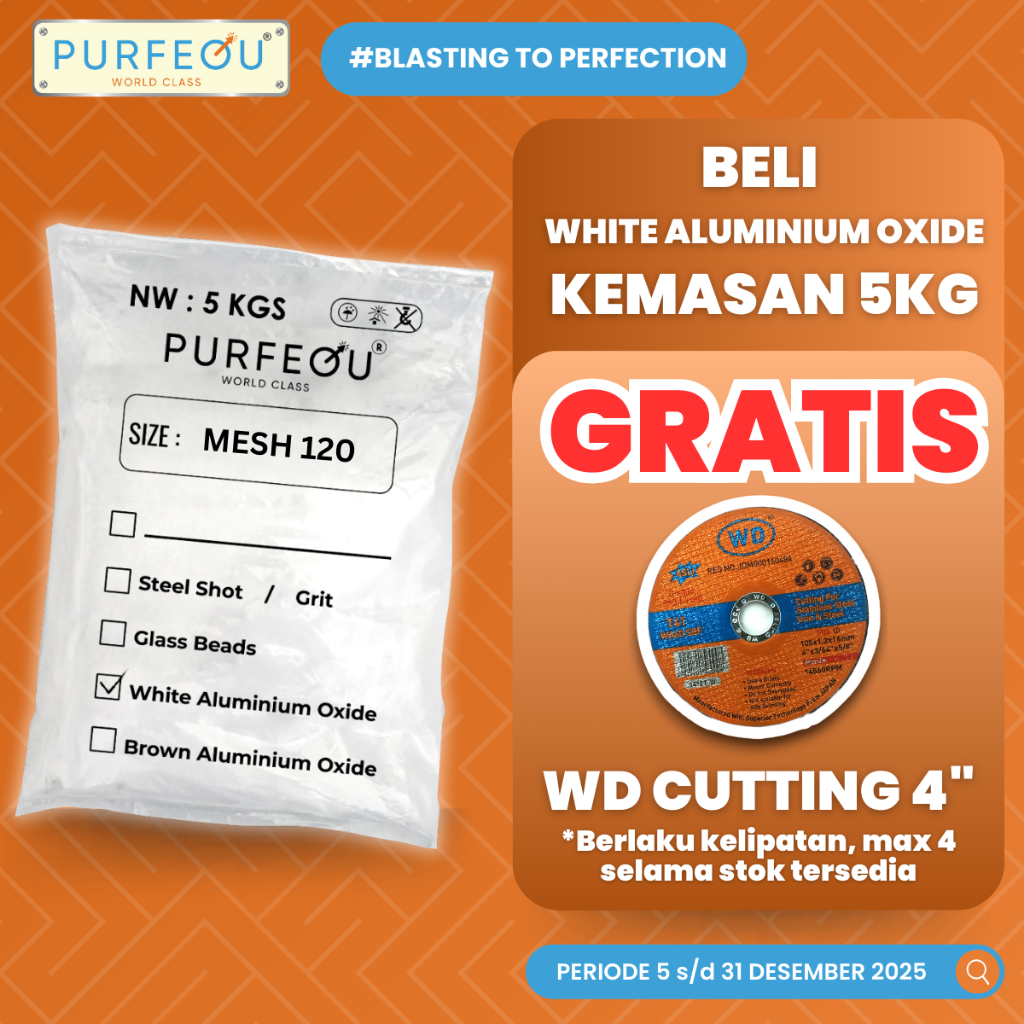 Pasir White Aluminium Oxide Aluminum Oksida Alumina AL2O3 Mesh 120 (5kg)