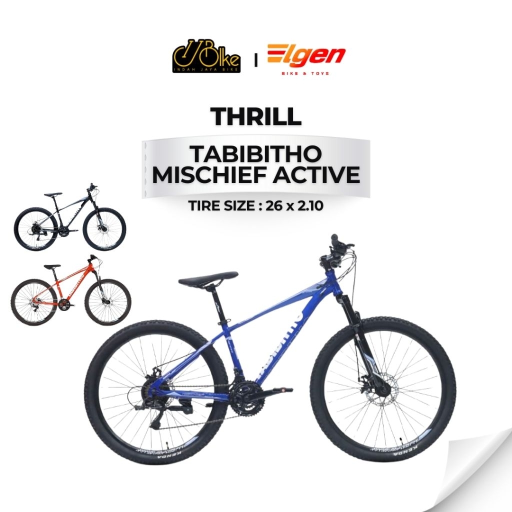 MTB Tabibitho Mischief Active 26 Inch 3x7 Speed STEEL FRAME | Sepeda Gunung Dewasa – Ban 2.10