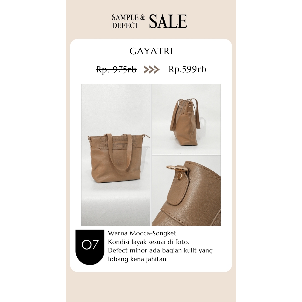 Leswan - Defect Sale Gayatri Bag Warna Mocca
