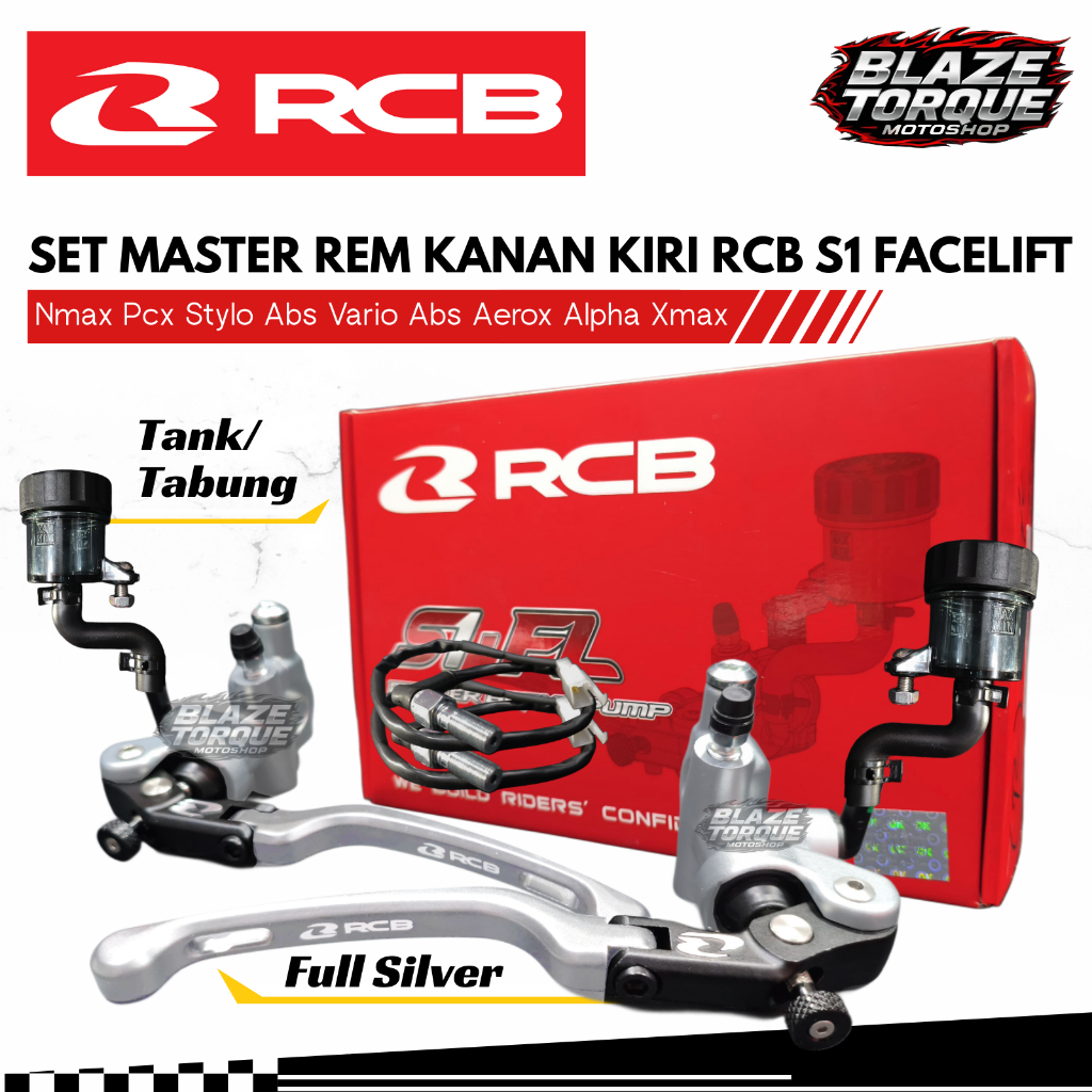 Paket Master Rem Kanan (17mm) Kiri (17mm) RCB S1 Facelift Vario 160 ABS Nmax Pcx Adv Xmax Original R