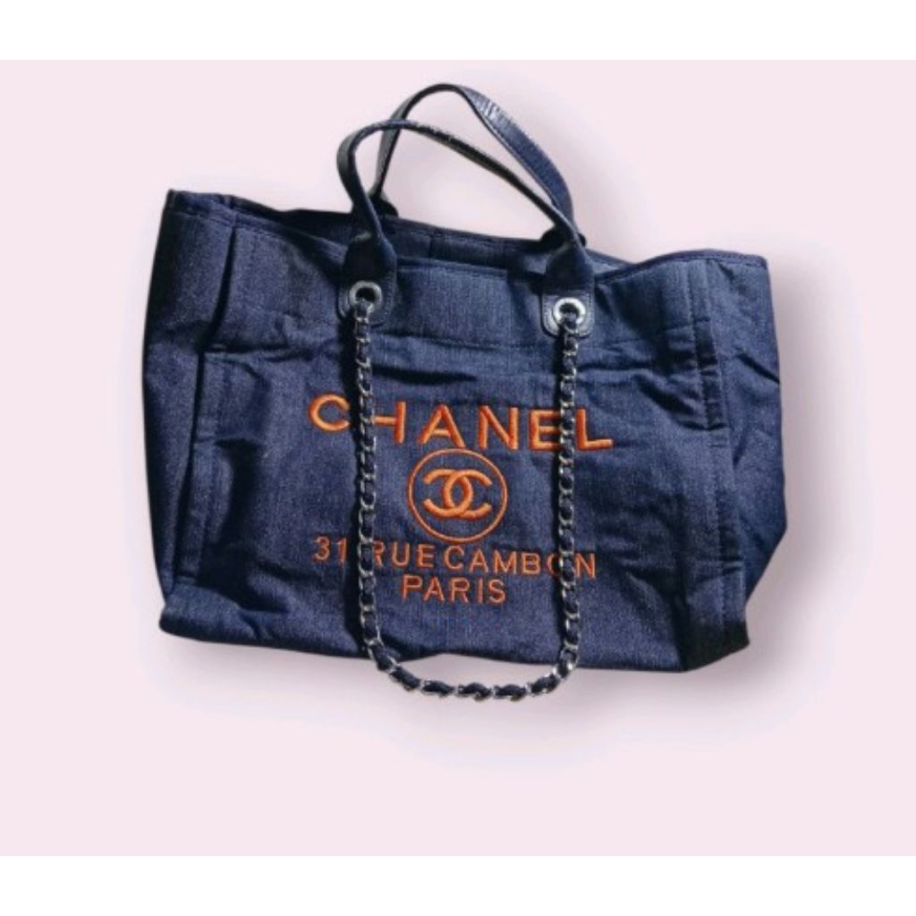 Tote Bag Denim Chanel Style — Preloved