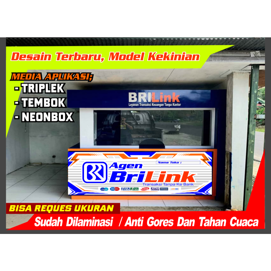 STIKER VINYL BRILINK | STIKER BRILINK | STICKER MEJA KASIR BRILINK
