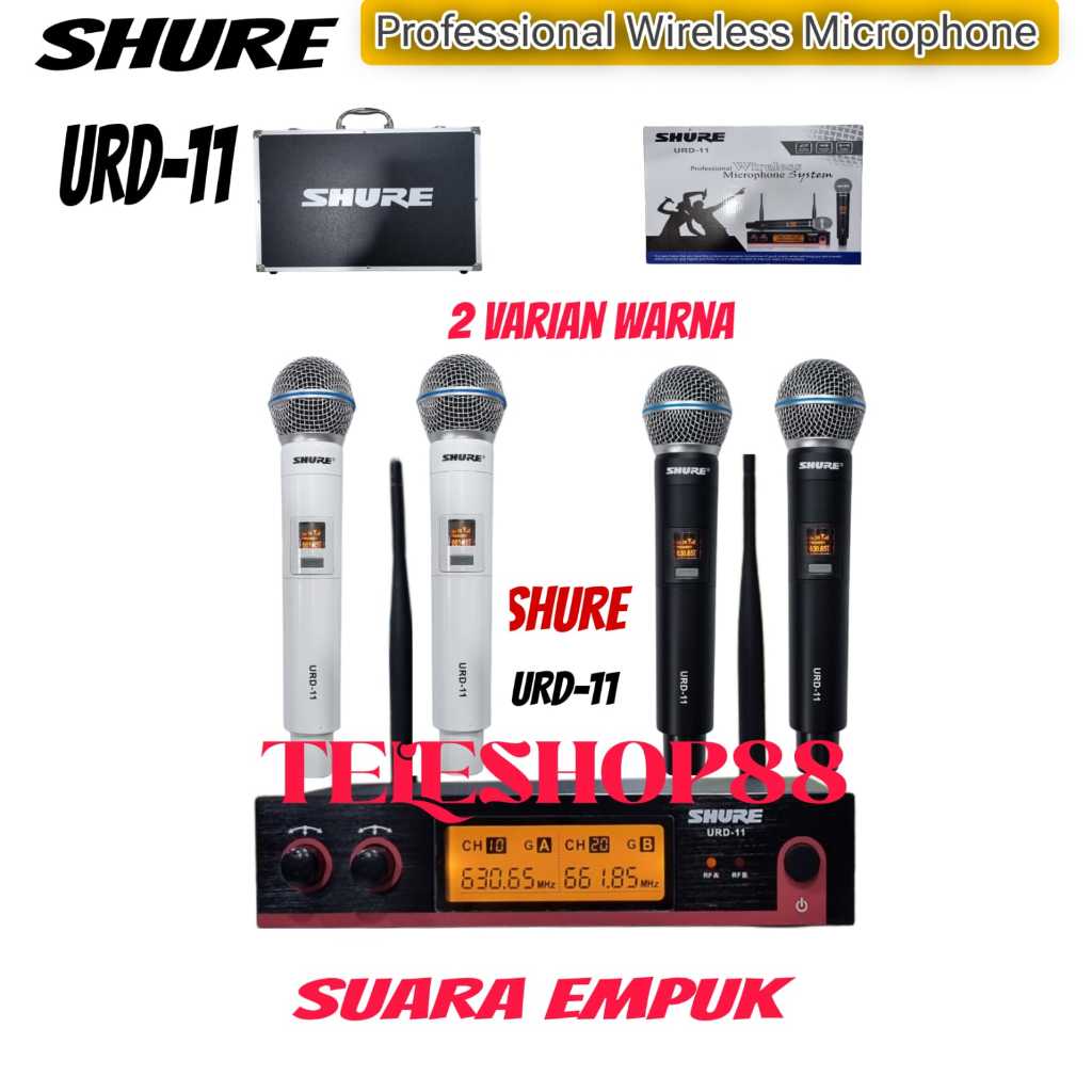 Mic Wireless Shure URD11 URD 11 2 Pegang